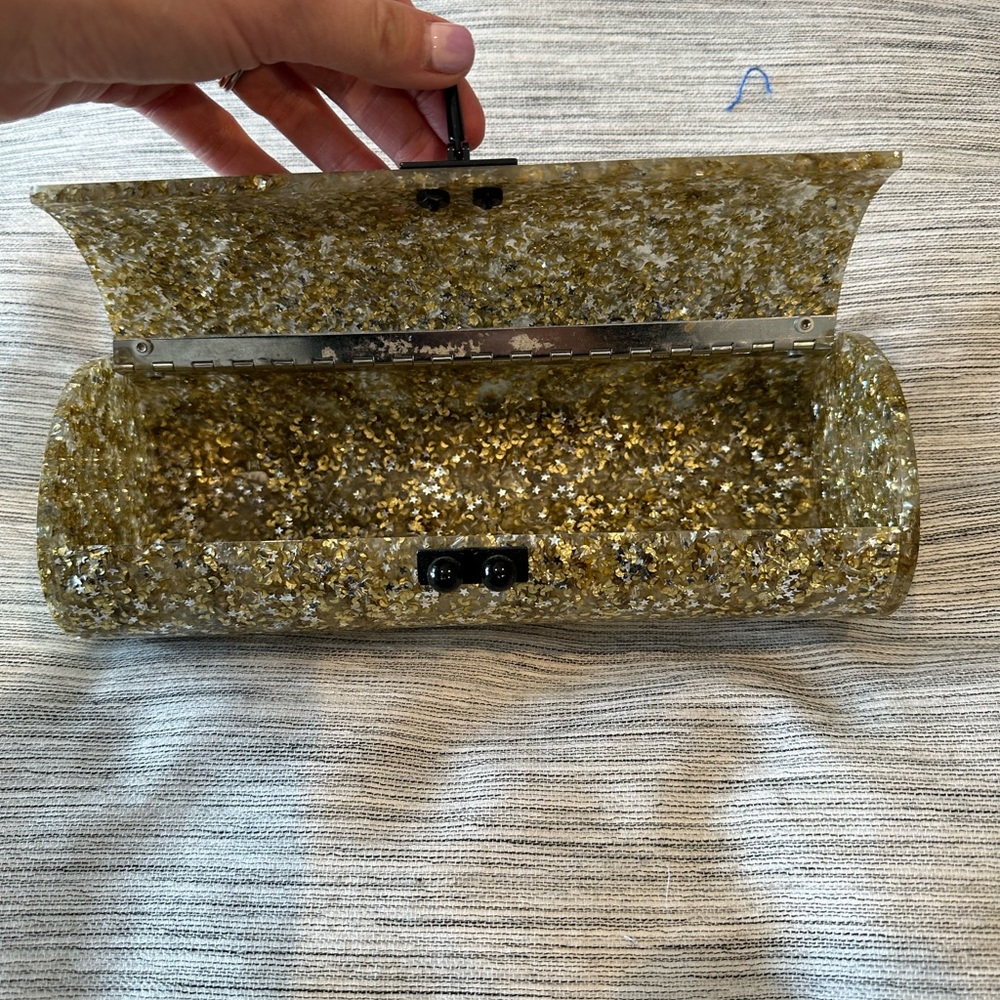Edie Parker barrel clutch - gold/silver - very good condition - Picture 3 of 3